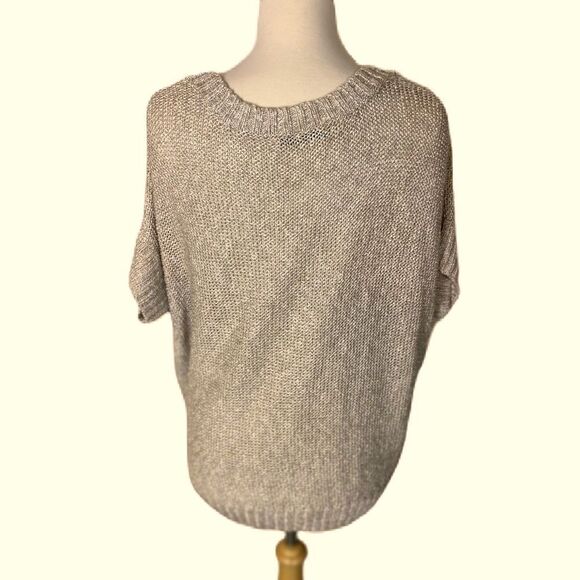 #510 ALICE + OLIVIA Linen Metallic Blend Loose Fit Sweater - Picture 6 of 12